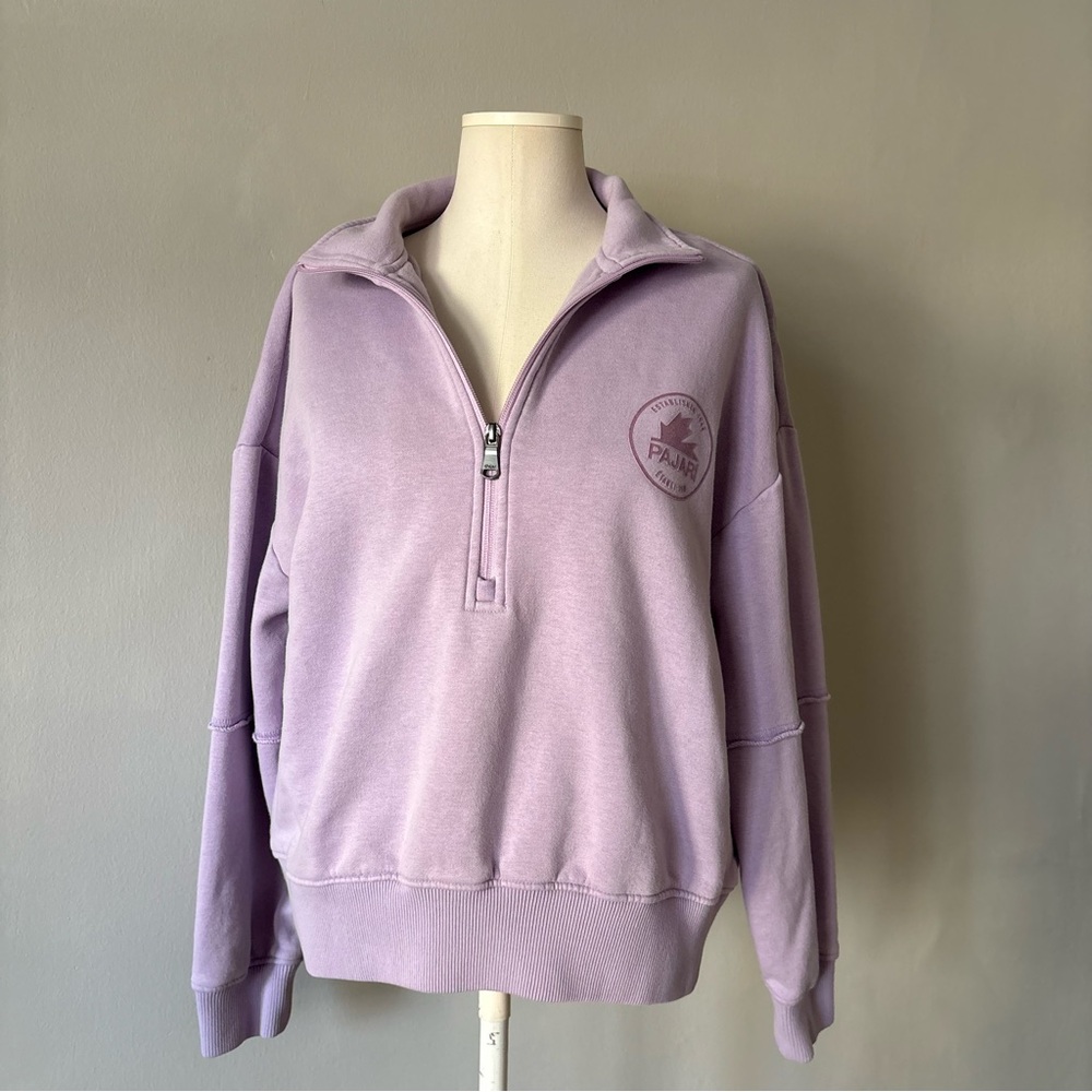 Pajar Lavender Quarter Zip Sweater Women’s Medium Cozy Mock Neck